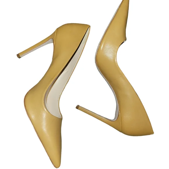 Schutz Lou Pointed Toe Nubuck Leather 4" Pumps Shoes sz 10 - Picture 7 of 8